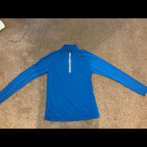 Lululemon Large metal vent quarter zip blue